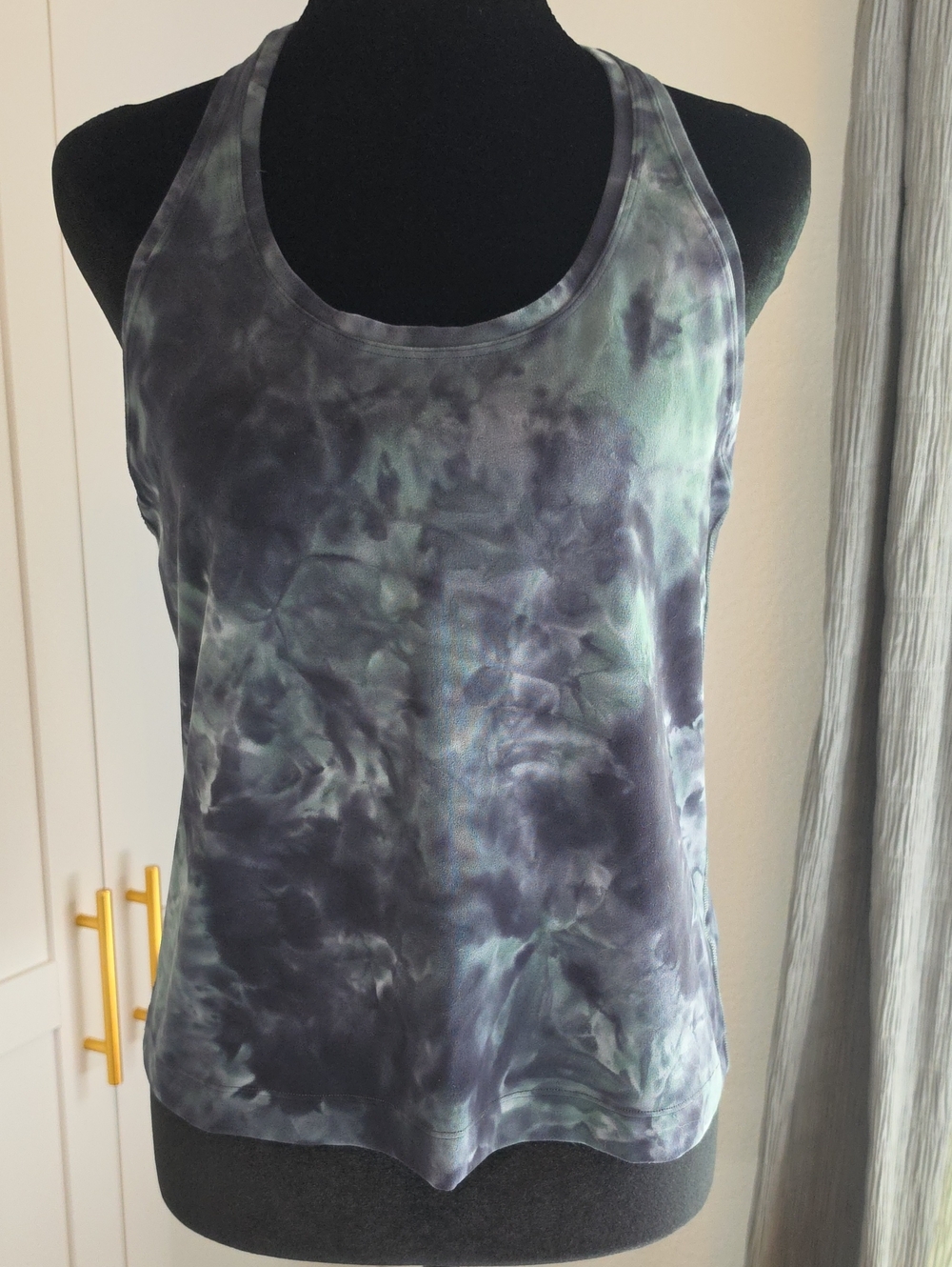 lululemon athletica Tie-Dye Racerback Tank Top — Gray & Green